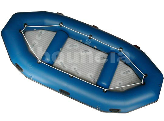 膨脹可能な床/いかだの膨脹可能なボートが付いている青い川いかだで運ぶボート