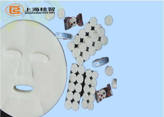 衛生学 45GSM 白の 100% のレーヨン圧縮されたペーパー マスクの顔のマスク シート