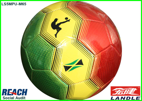 注文の多彩なサッカー ボール/PU の総合的な革フットボールの球