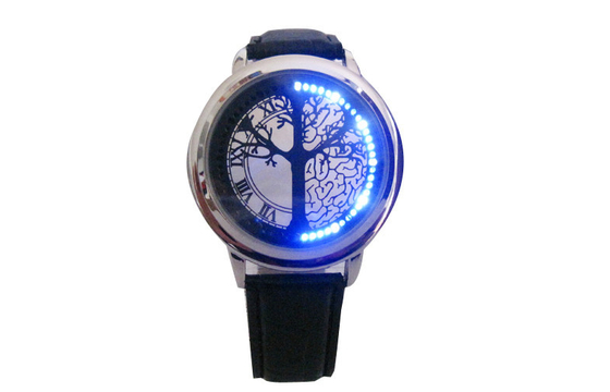 の防水のために水泳男女兼用革ブレスレット LED デジタルの腕時計