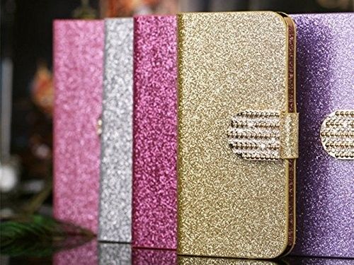 女の子のホールダーの箱が付いている美しいダイヤモンド フリップ レザーの iphone 6 カバー札入れ