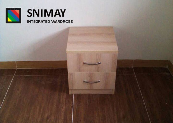 引出しとのレザー木製の Nightstand、サイド テーブル
