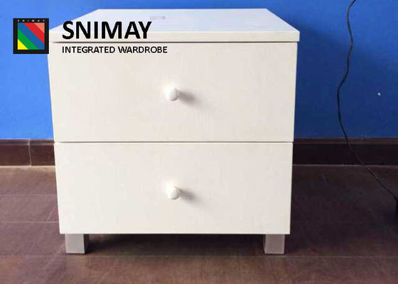 引出しとのレザー木製の Nightstand、サイド テーブル
