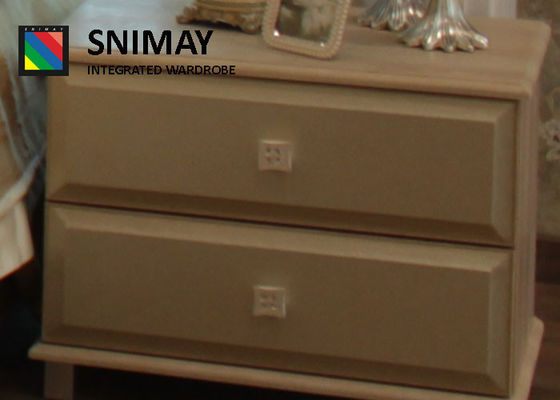 引出しとのレザー木製の Nightstand、サイド テーブル