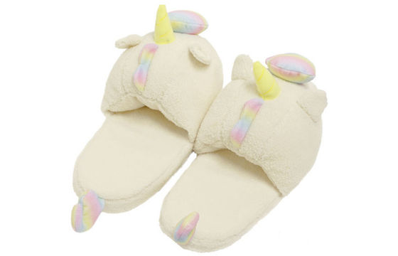 Das Einhorn -女の子の女性のための weiche の pantoffeln の冬の家のプラシ天のスリッパ
