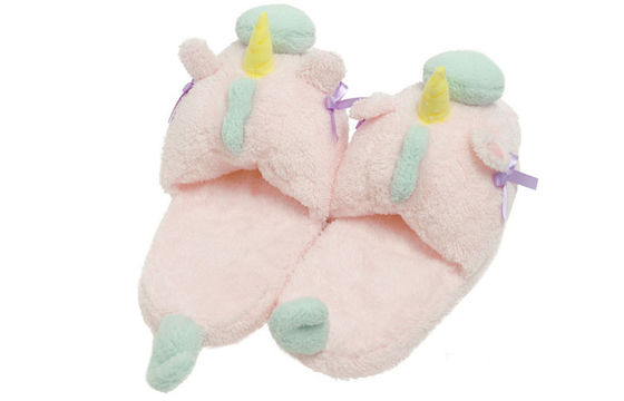 Das Einhorn -女の子の女性のための weiche の pantoffeln の冬の家のプラシ天のスリッパ