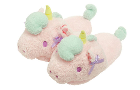 Das Einhorn -女の子の女性のための weiche の pantoffeln の冬の家のプラシ天のスリッパ